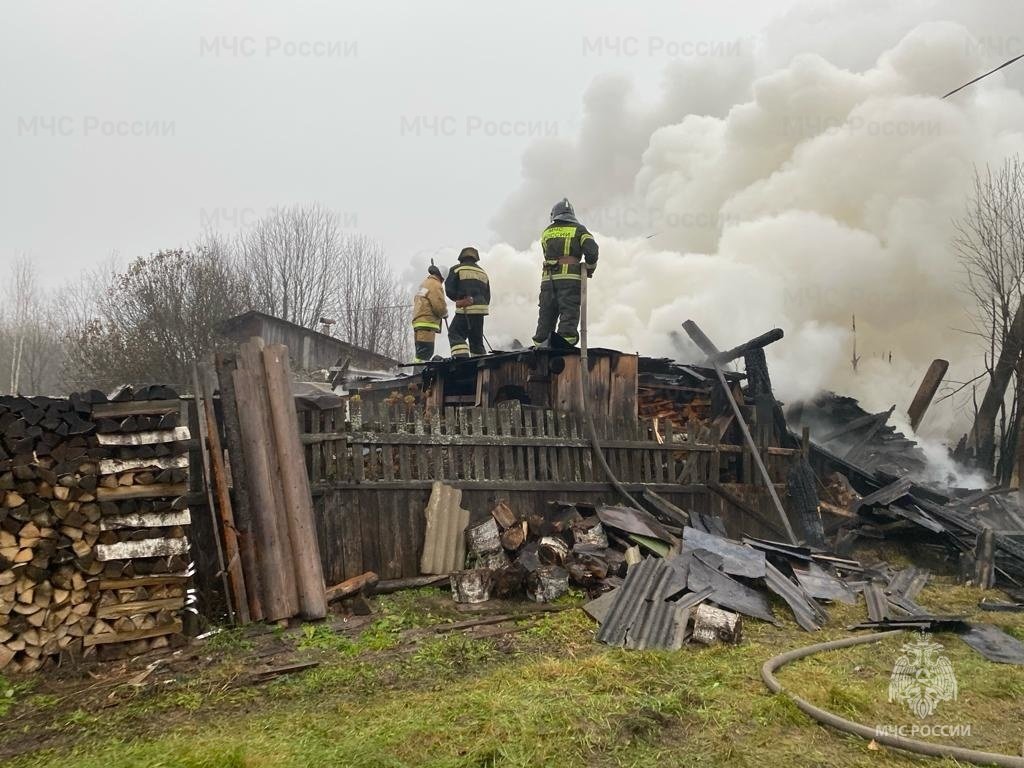 Пожар в Мантуровском районе, п. Брантовка ликвидирован